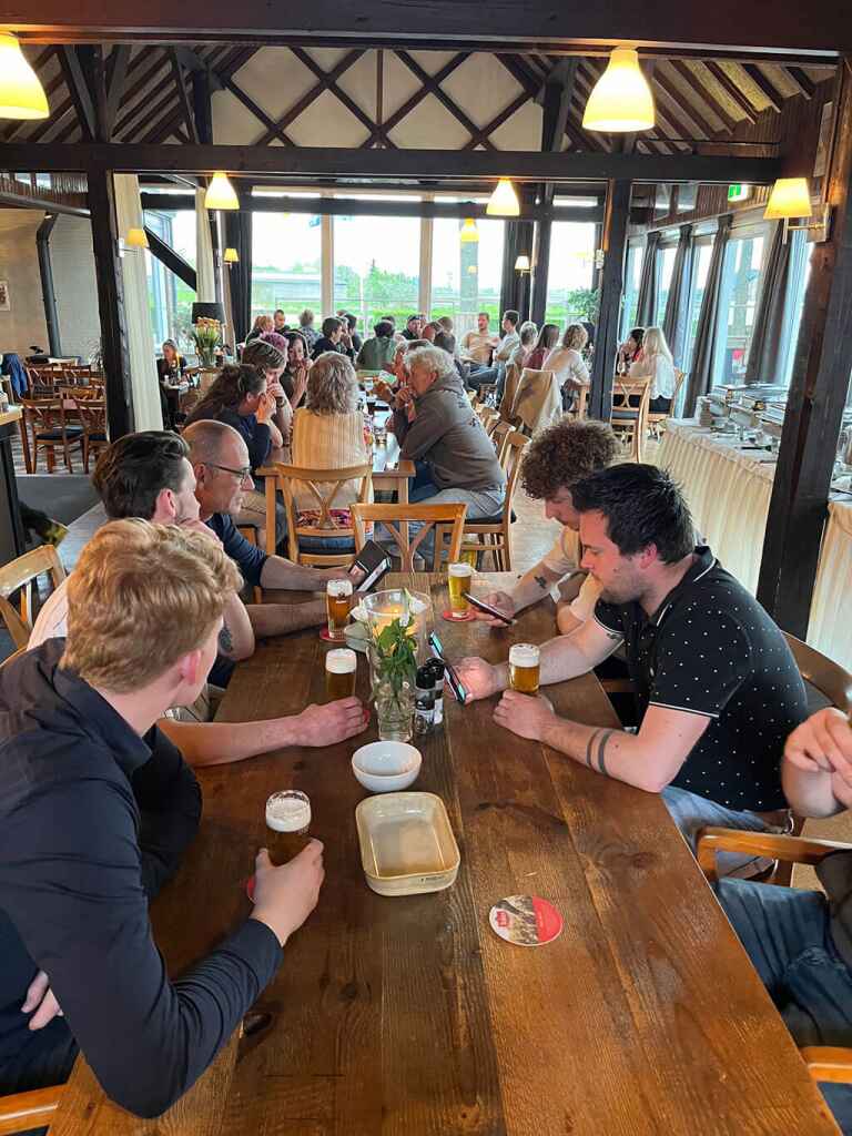 Gezellig met het team uiteten in Borkum